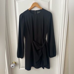 Vici Black Long Sleeve Wrap Dress